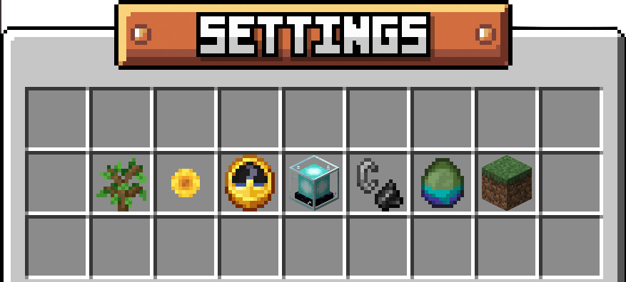 Settings menu